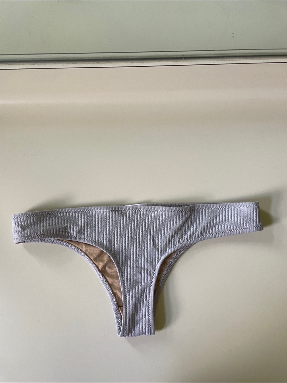 Made by Dawn Ribbed Gray Bikini Bottom, size M